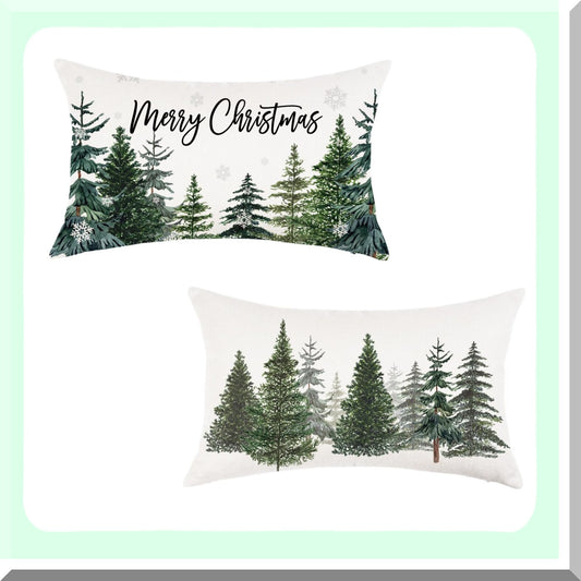 Snowflake Winter Lumbar Pillow Covers Set of 2 Compatible with Couch Decor