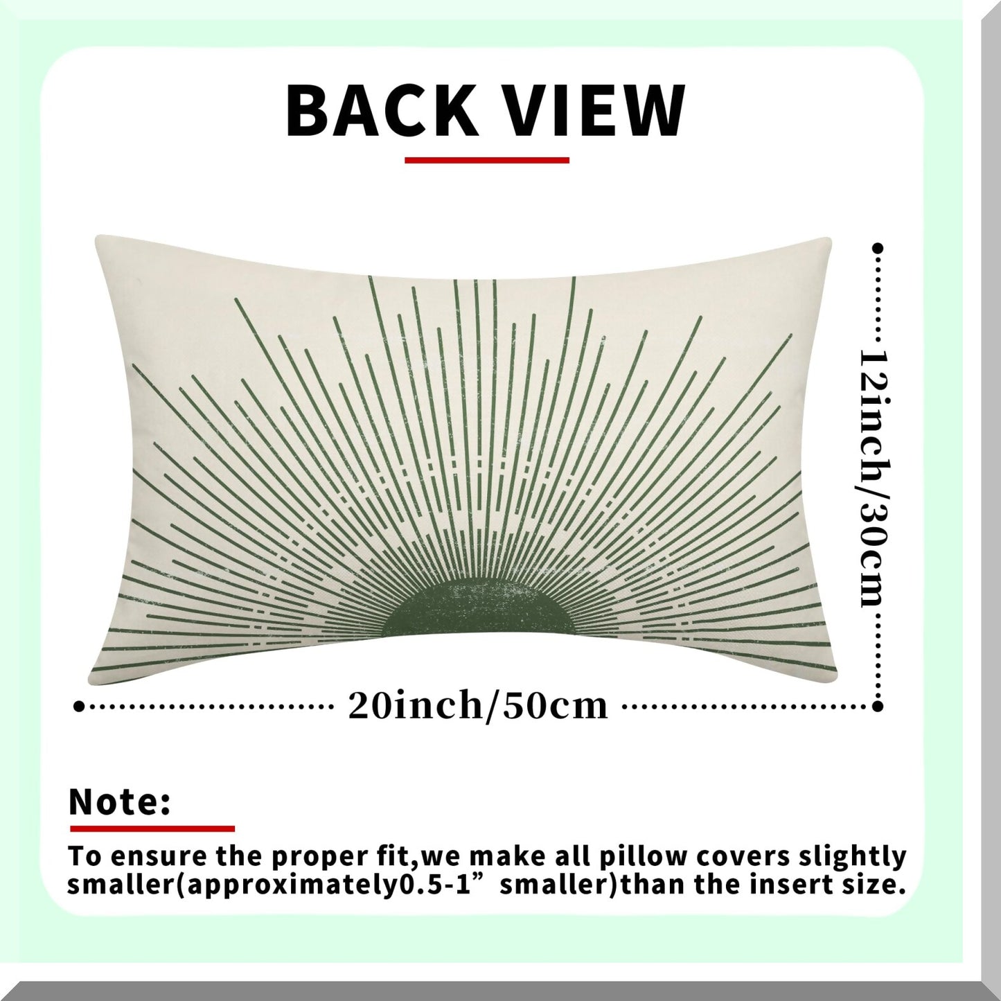 Sunrise Sunset Boho Lumbar Pillow Covers - Set of 2 Abstract Sunshine Print Decorative Throw Pillows - Farmhouse Cushion Case for Couch & Bed