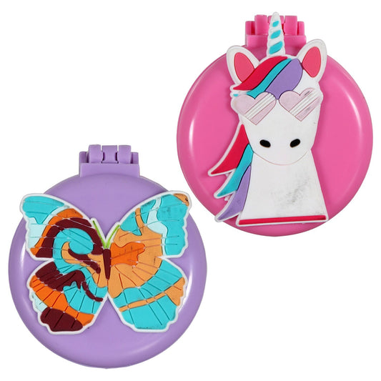 Round Whimsical Compact Mirrors with Magical Icons, 2.625x2.875-in. (Pack of 36)