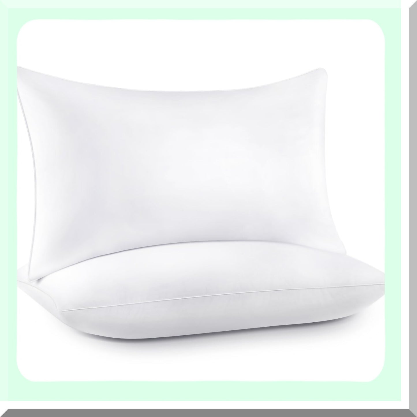 Luxury DreamSleep Pillows - Set of 2, White Microfiber Filled, 20 x 36 Inches, Super Soft Hotel Collection Bed Pillows for Back, Stomach, or Side Sleepers. Experience the ultimate comfort!