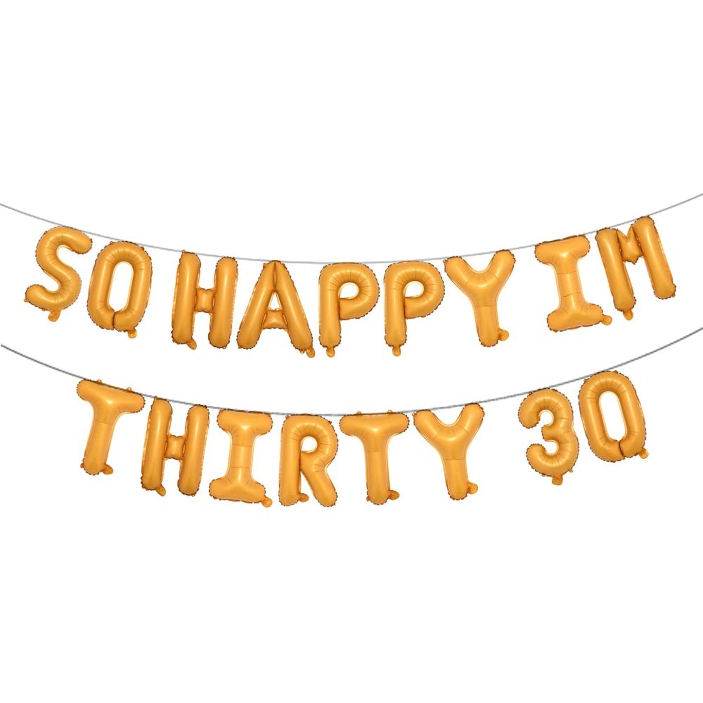 Happy Thirty Balloon Banner & Photo Frame Set - Funny Dirty 30 Birthday Decorations for Her - Orange 30th Birthday Party Supplies