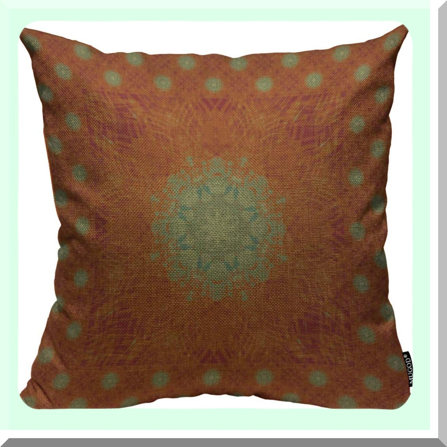 WaveTone Decorative Pillow Cover - Red Hot Orange Wine Sage Green Wavy Teal Burnt Square Case for Bedroom Living Room - 18x18 Inch Cushion Cover for Men Women Boys Girls