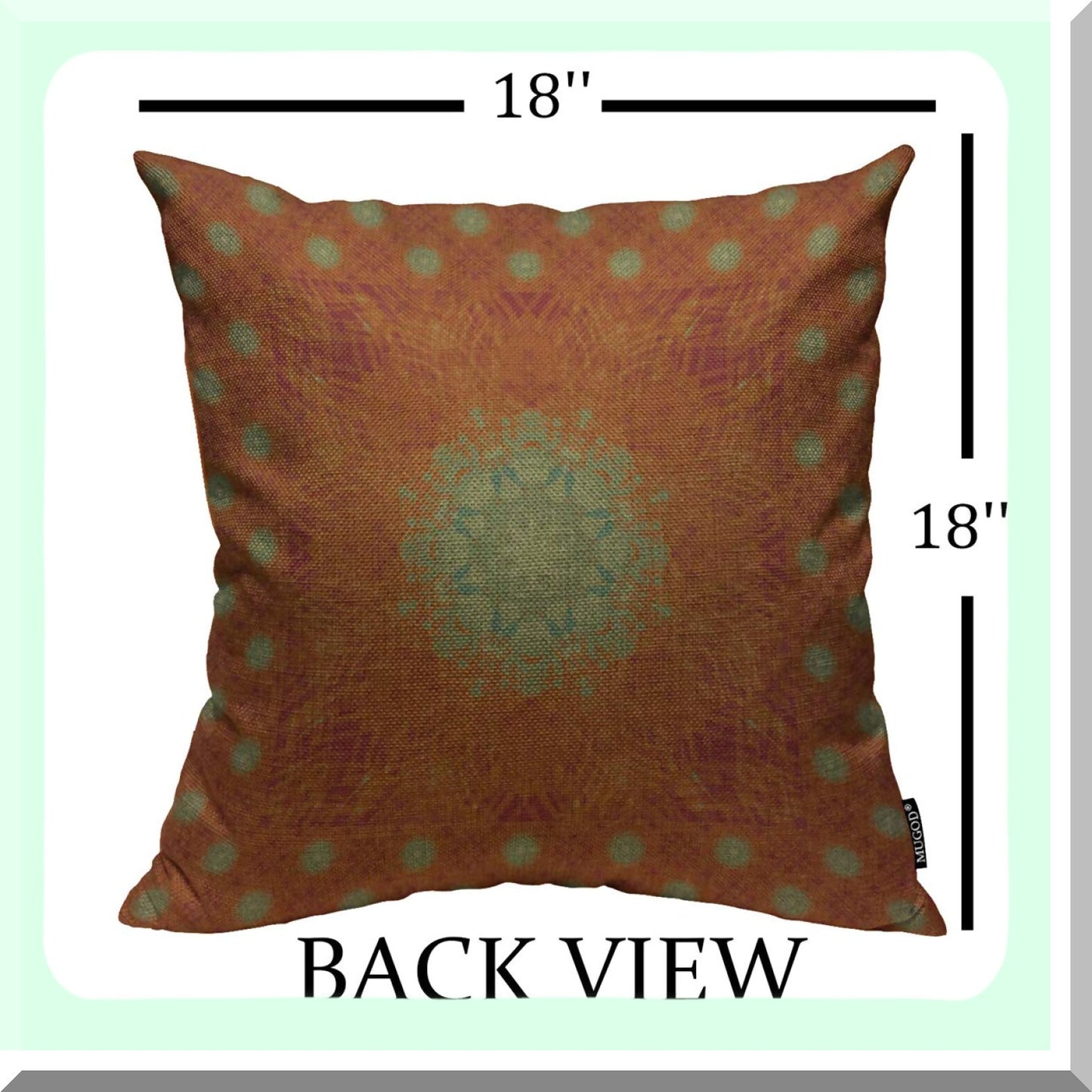 WaveTone Decorative Pillow Cover - Red Hot Orange Wine Sage Green Wavy Teal Burnt Square Case for Bedroom Living Room - 18x18 Inch Cushion Cover for Men Women Boys Girls