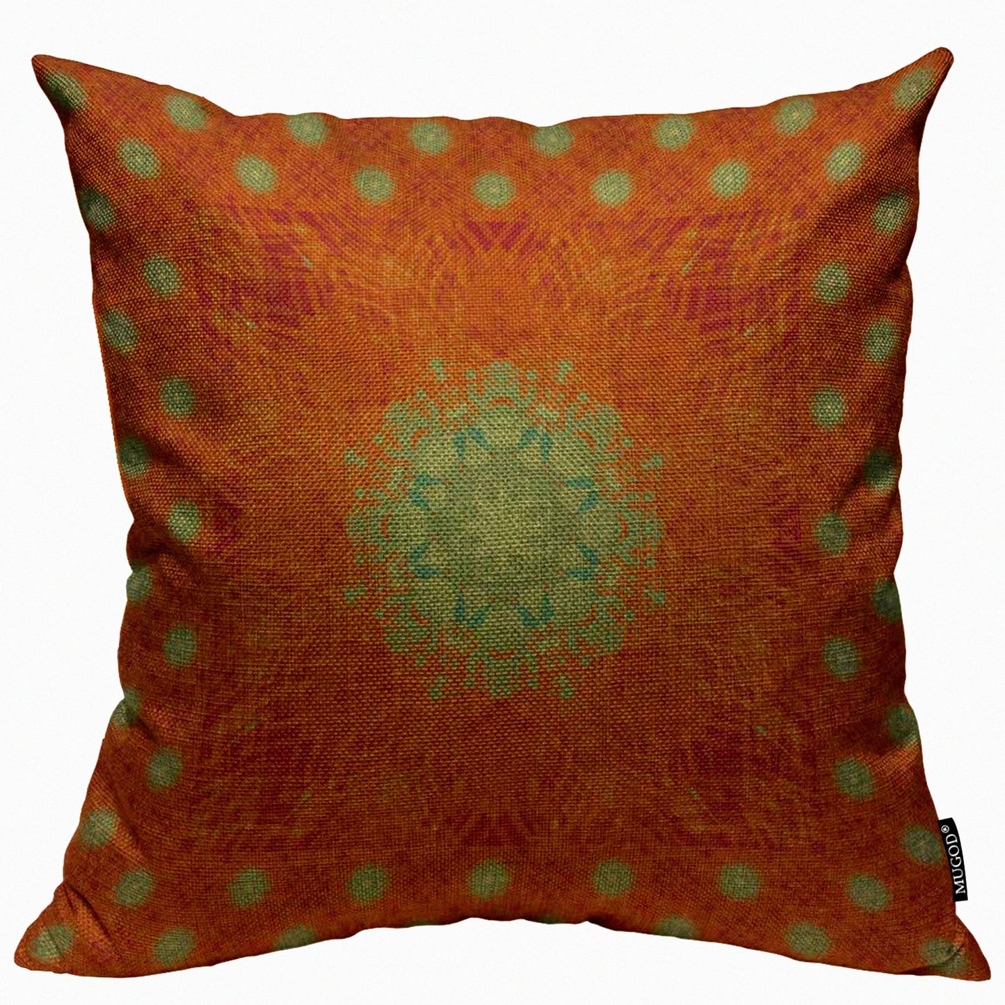 WaveTone Decorative Pillow Cover - Red Hot Orange Wine Sage Green Wavy Teal Burnt Square Case for Bedroom Living Room - 18x18 Inch Cushion Cover for Men Women Boys Girls