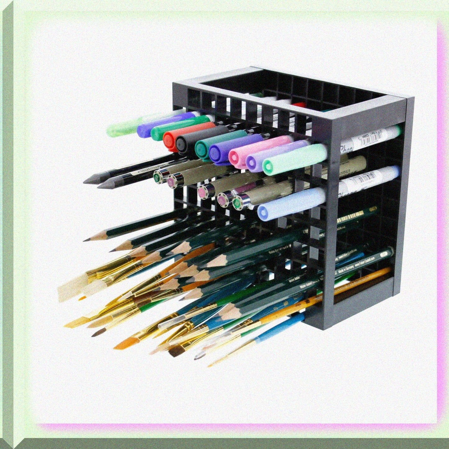 96-Hole Plastic Pencil and Brush Organizer