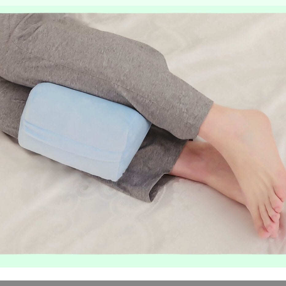 OrthoRelax Memory Foam Contour Wedge Pillow - Pain Relief for Side Sleepers, Back, Leg, Knee, Sciatic Nerve - Blue, 9.5x7.5x5.9, 1pc
