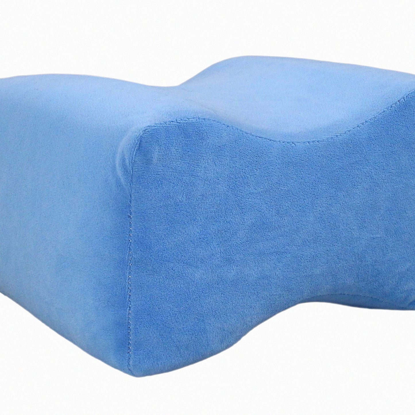 OrthoRelax Memory Foam Contour Wedge Pillow - Pain Relief for Side Sleepers, Back, Leg, Knee, Sciatic Nerve - Blue, 9.5x7.5x5.9, 1pc