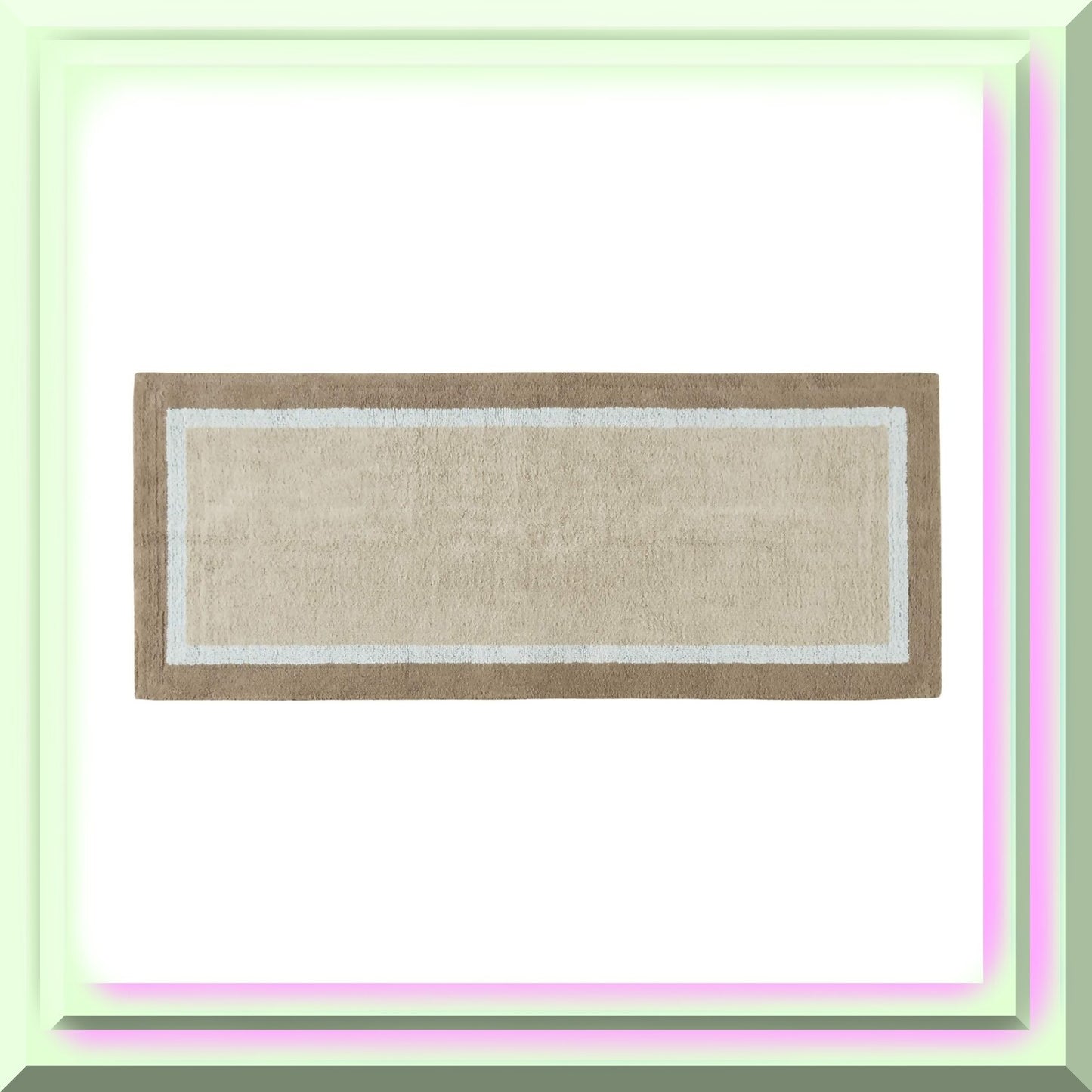 Amherst 24x60 Cotton Tufted Bathroom Rug Brown/Blue