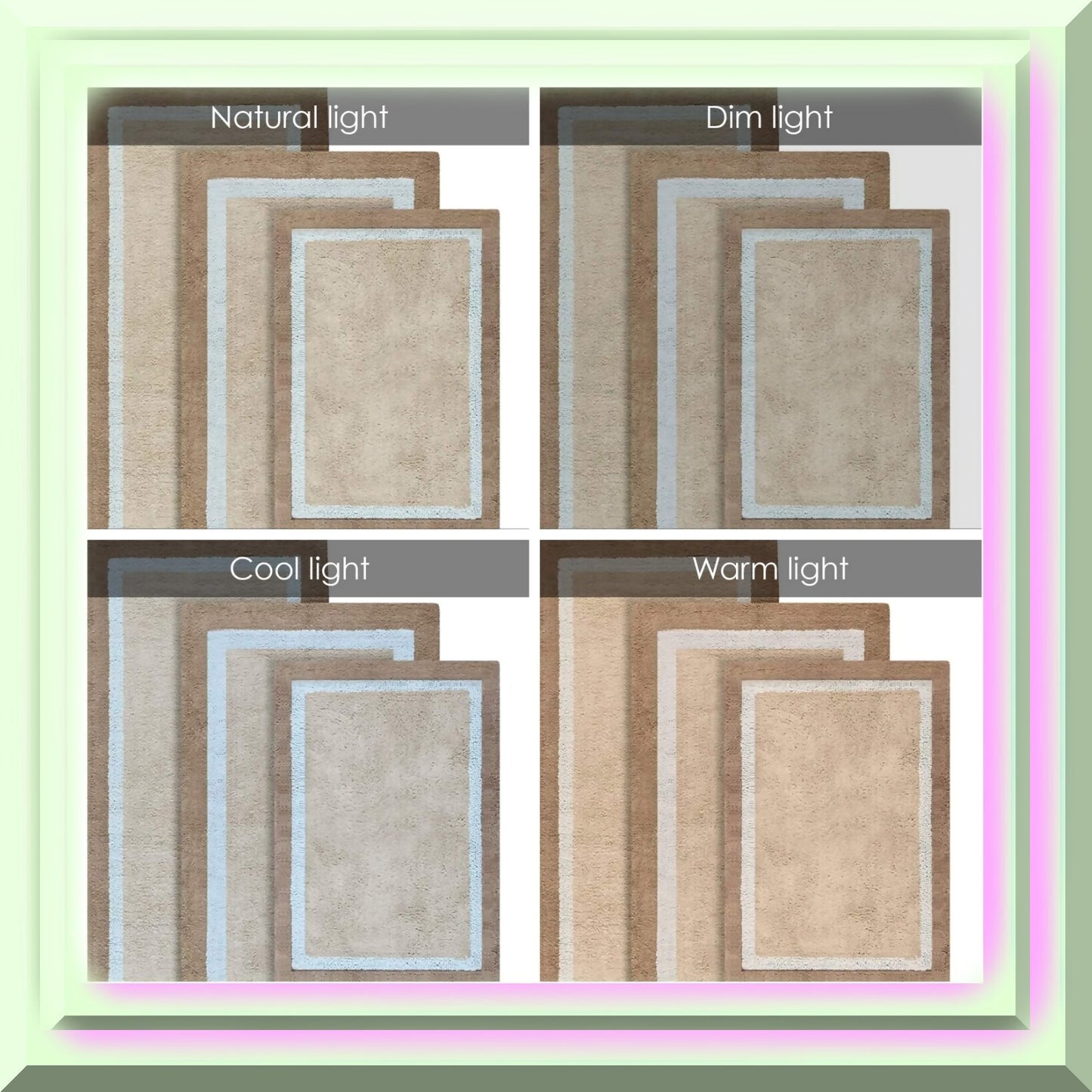 Amherst 24x60 Cotton Tufted Bathroom Rug Brown/Blue