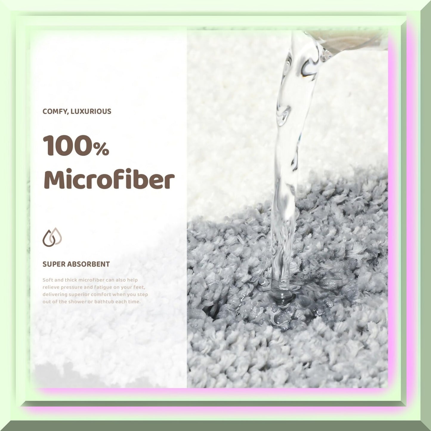 Cute Animal Bath Mat 16"x24" Microfiber Non-Slip