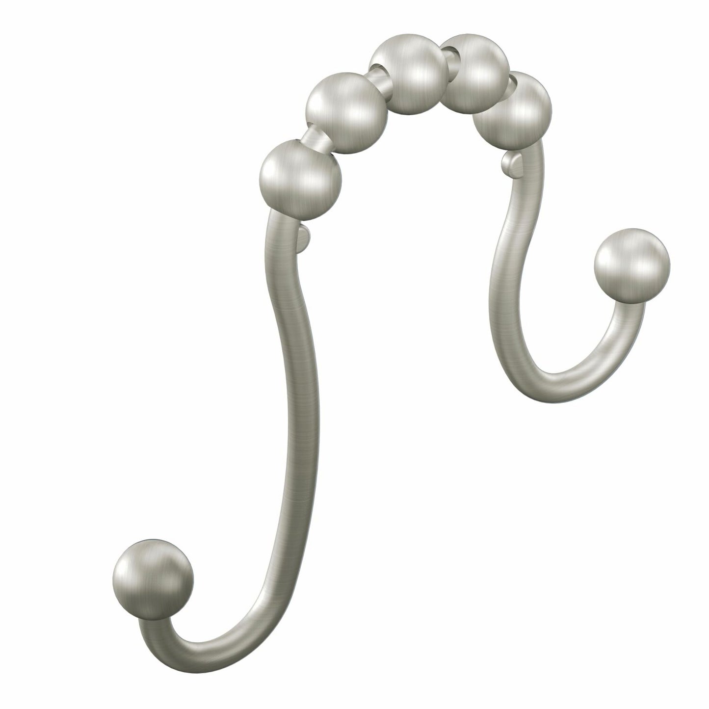 Shower Curtain Rings Pack of 12 Brushed Nickel