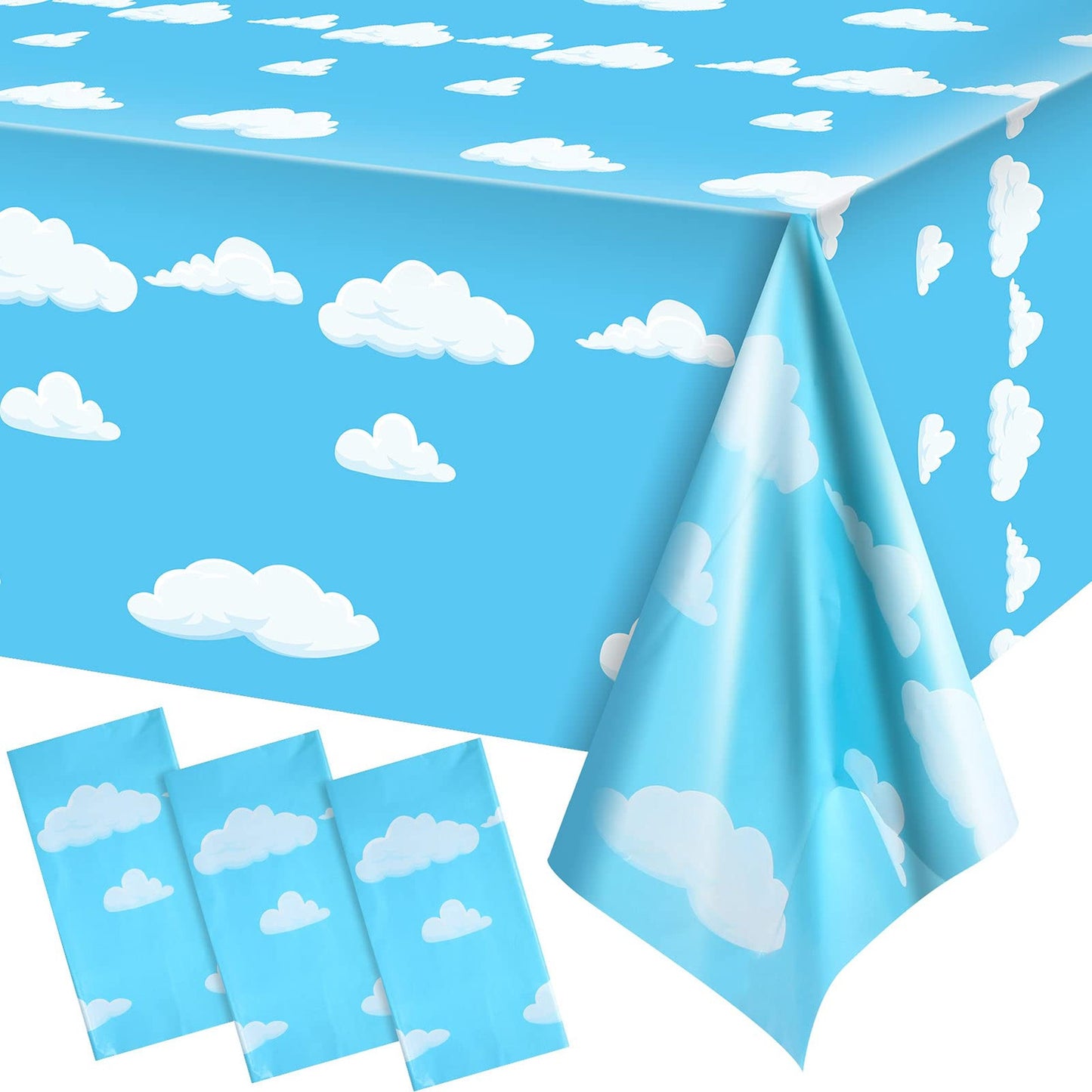 Blue Sky White Clouds Party Tablecloths for Kids and Baby