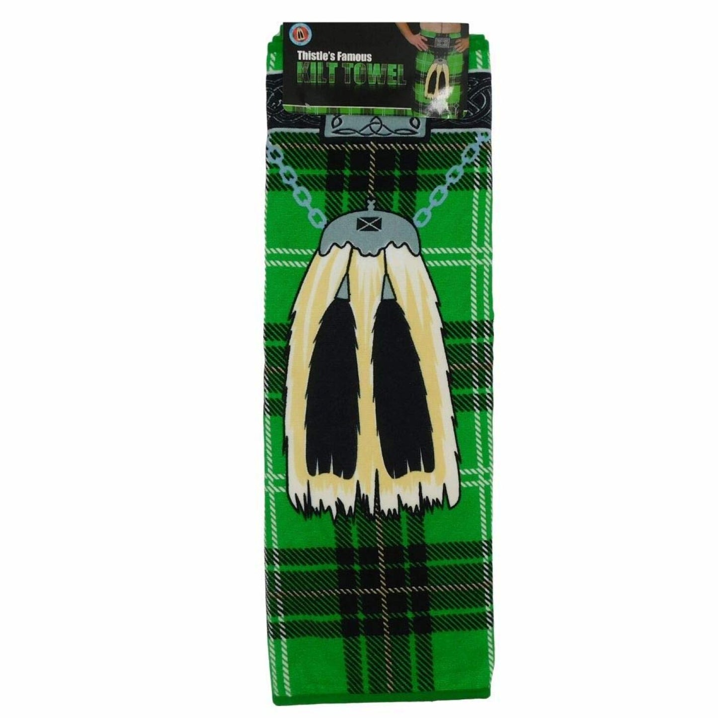 Thistle Kilt Towel Green