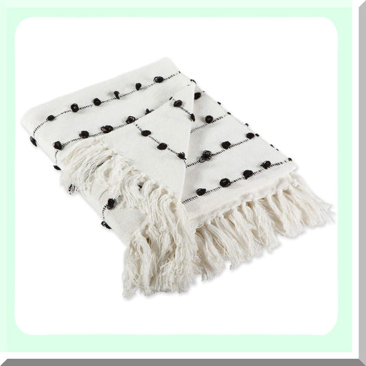 CozyWoven Luxe Throw Blanket 50x60 Off-White