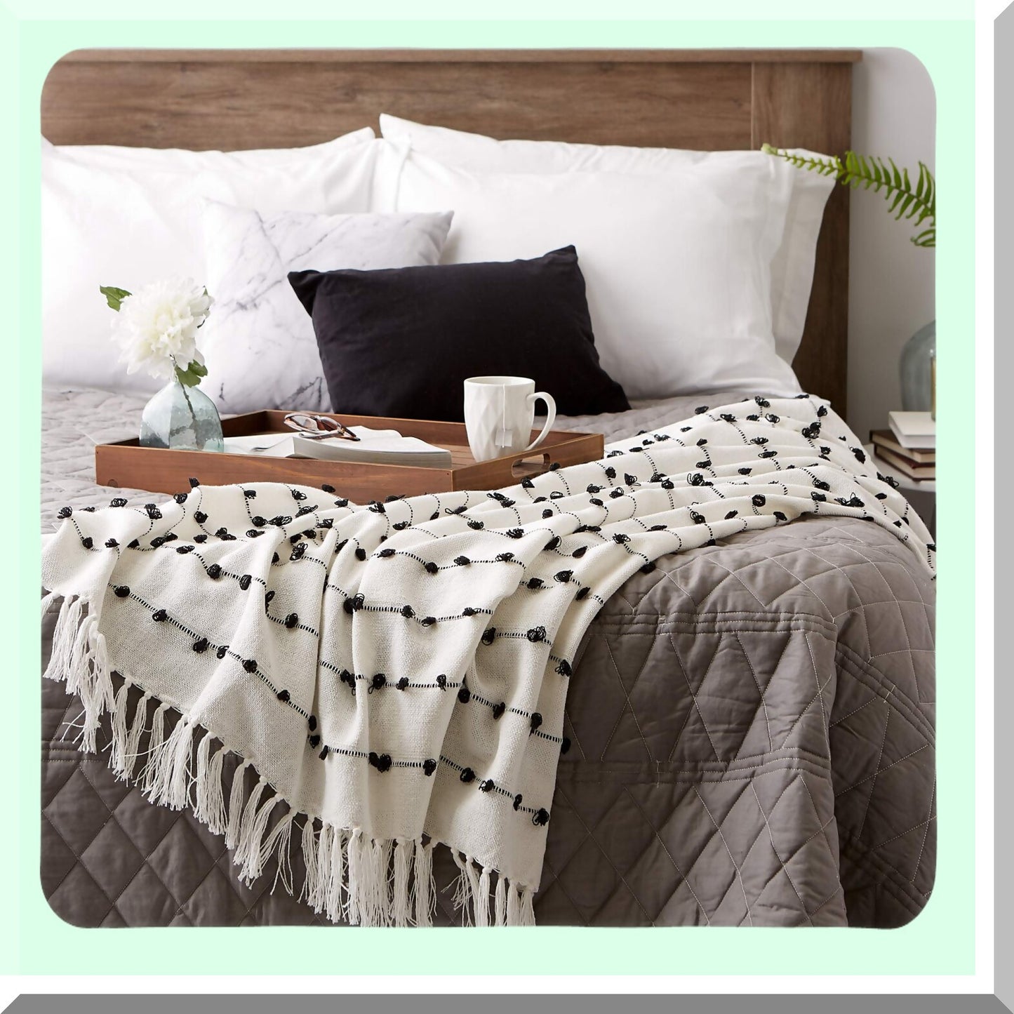 CozyWoven Luxe Throw Blanket, 50x60, Off-White