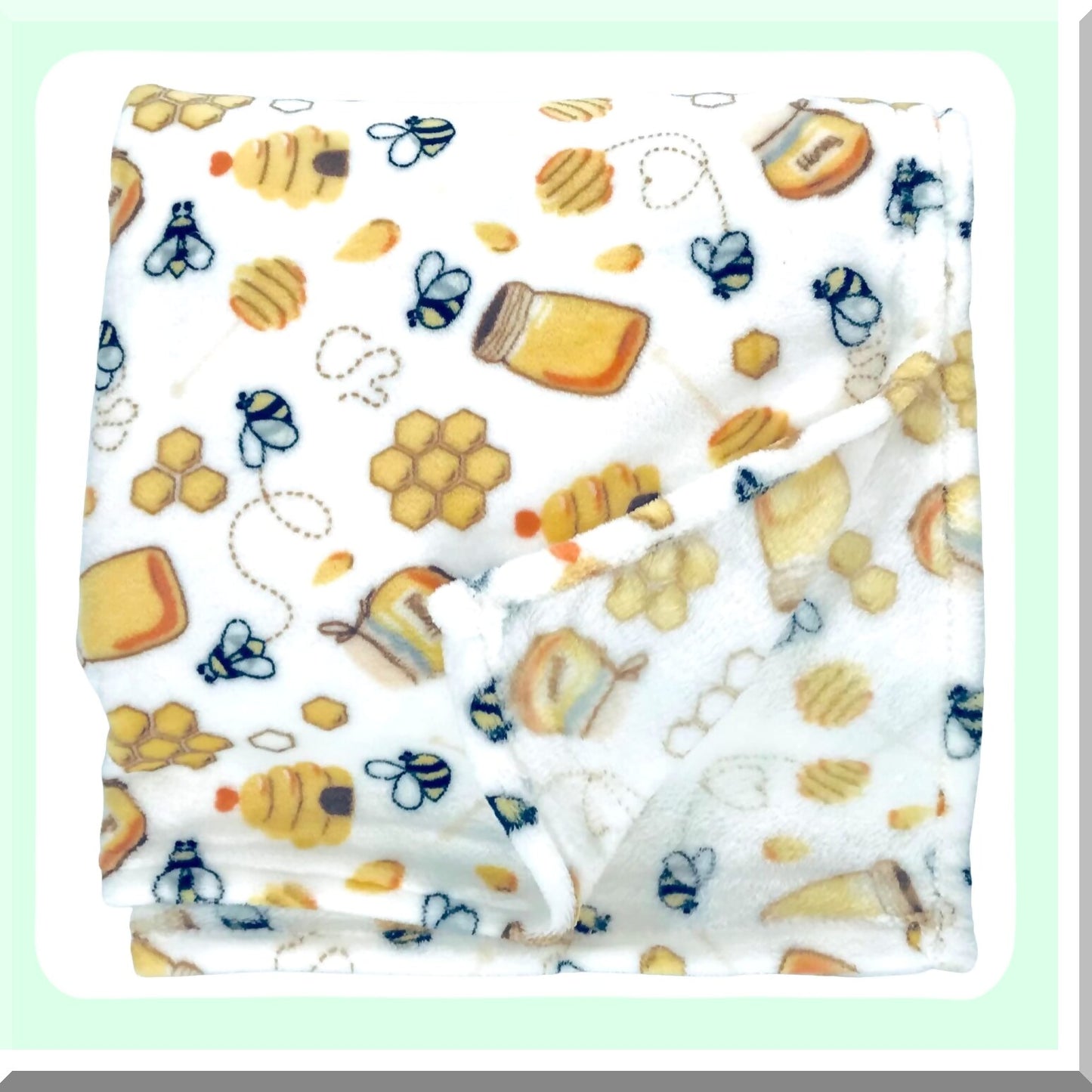 Bee Bliss Throw Blanket: Cozy Honeycomb Plush for Sofa, Couch, Chair, Bed, Dorm, or Travel