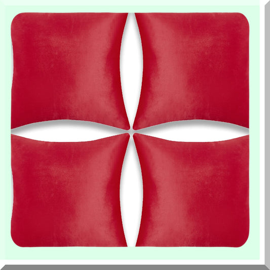 Velvet Red Pillow Covers Set of 4 for Sofa, Bedroom, Car
