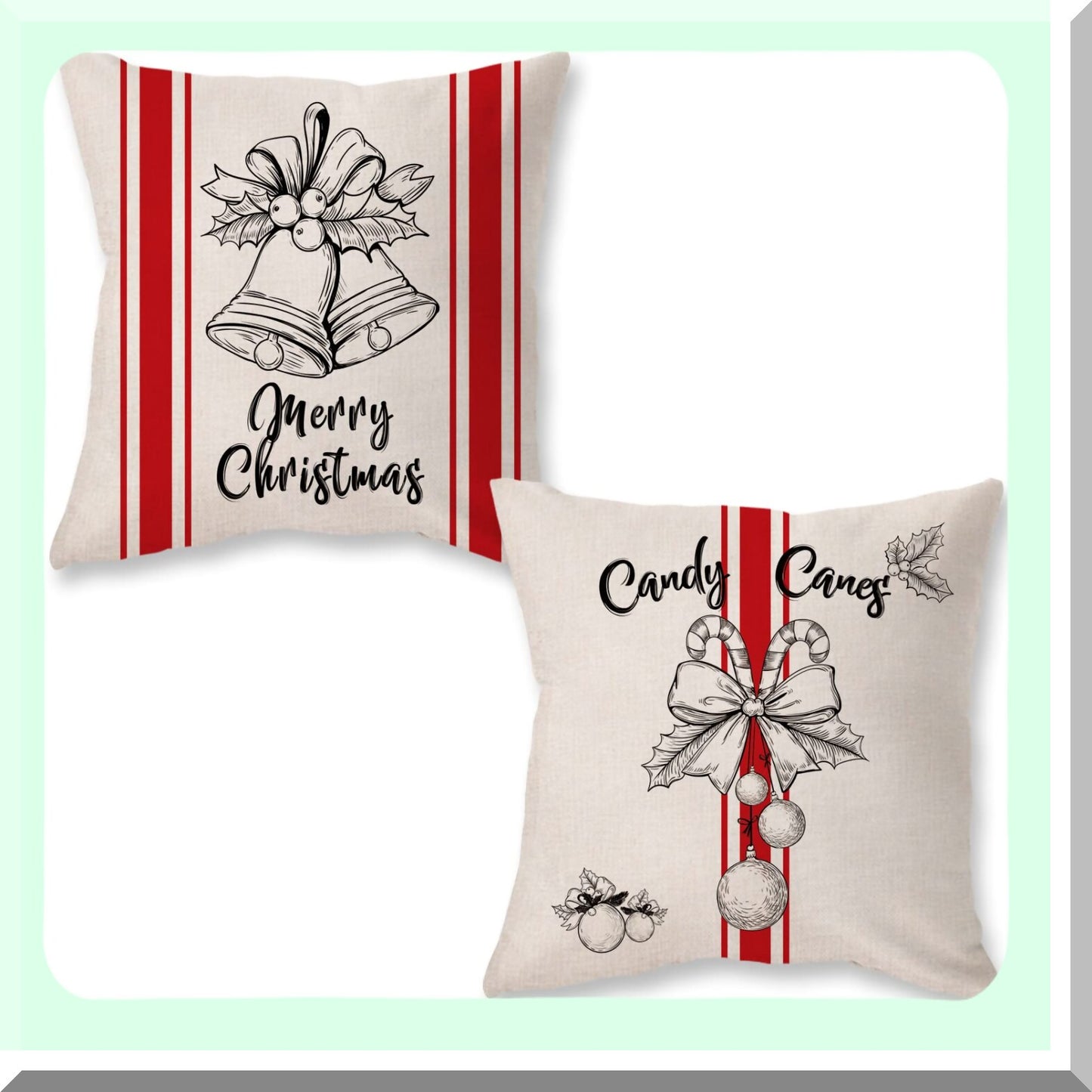 Rustic Farmhouse Pillow Covers Set - Indoor/Outdoor Decorations 18x18 - Square Throw Pillow Covers for Room Decor - Set of 2