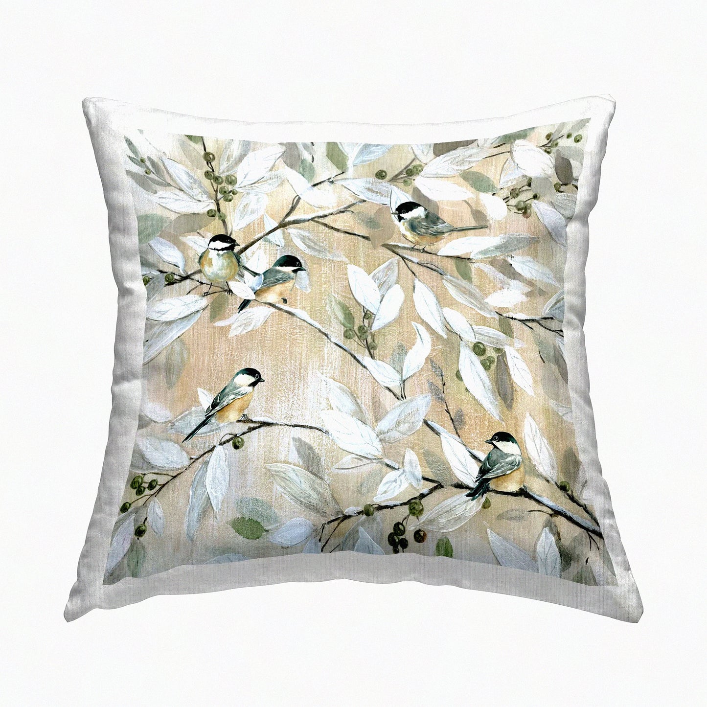 Birdsong Berry Branch Pillow