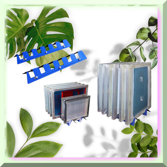 6-Slot Screen Printing Frame Rack for Desktop Storage