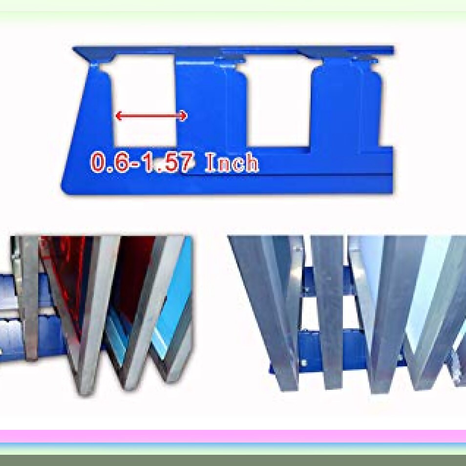 6-Slot Screen Printing Frame Rack for Desktop Storage