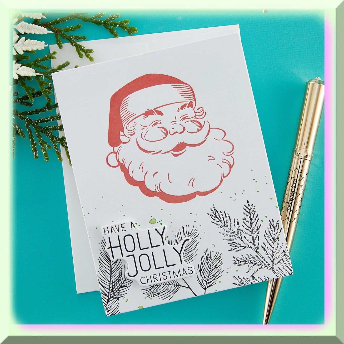 Holly Jolly Santa Metal Press Plate Set