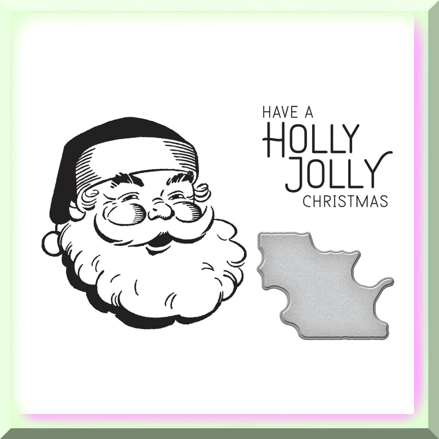 Holly Jolly Santa Metal Press Plate Set