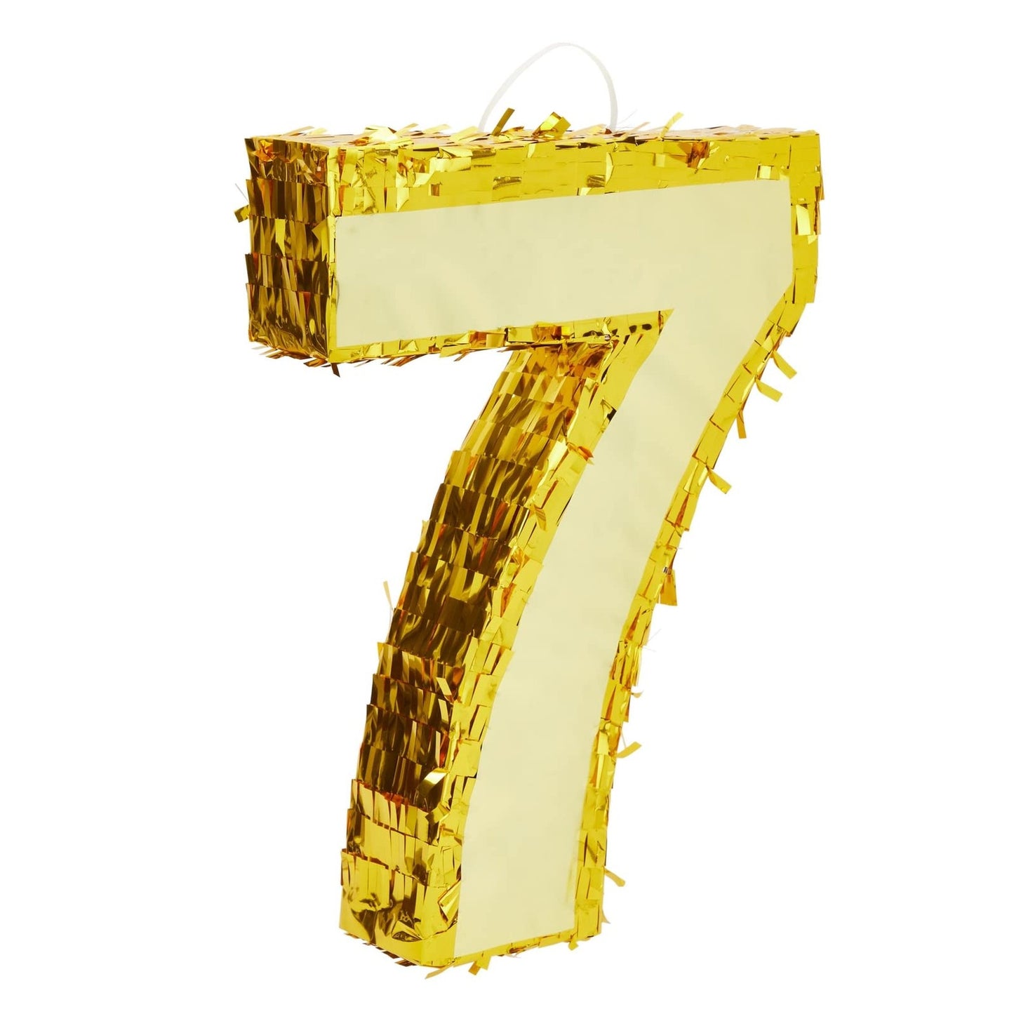 Gold Number 7 Pinata for 7th Birthday Party Decorations
