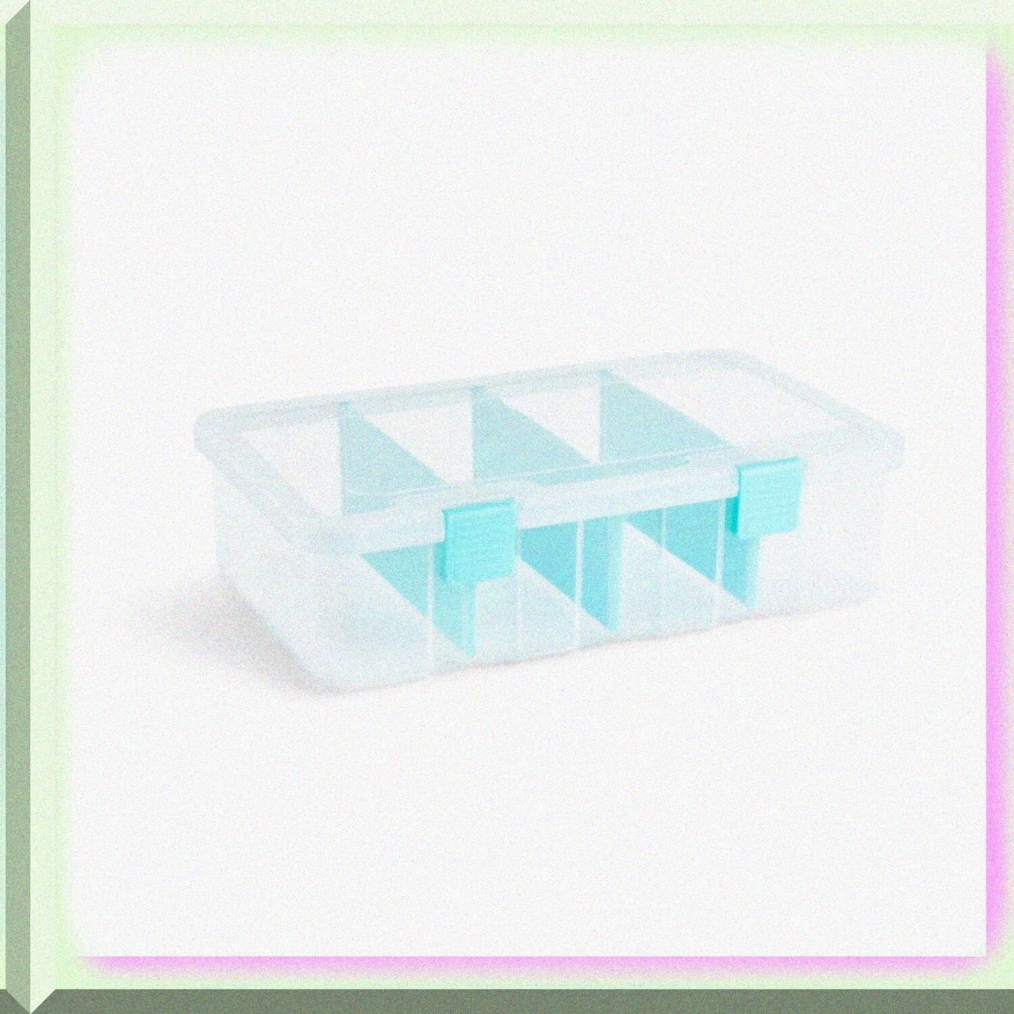 Small Plastic Organizer with 4 Clear Compartments
