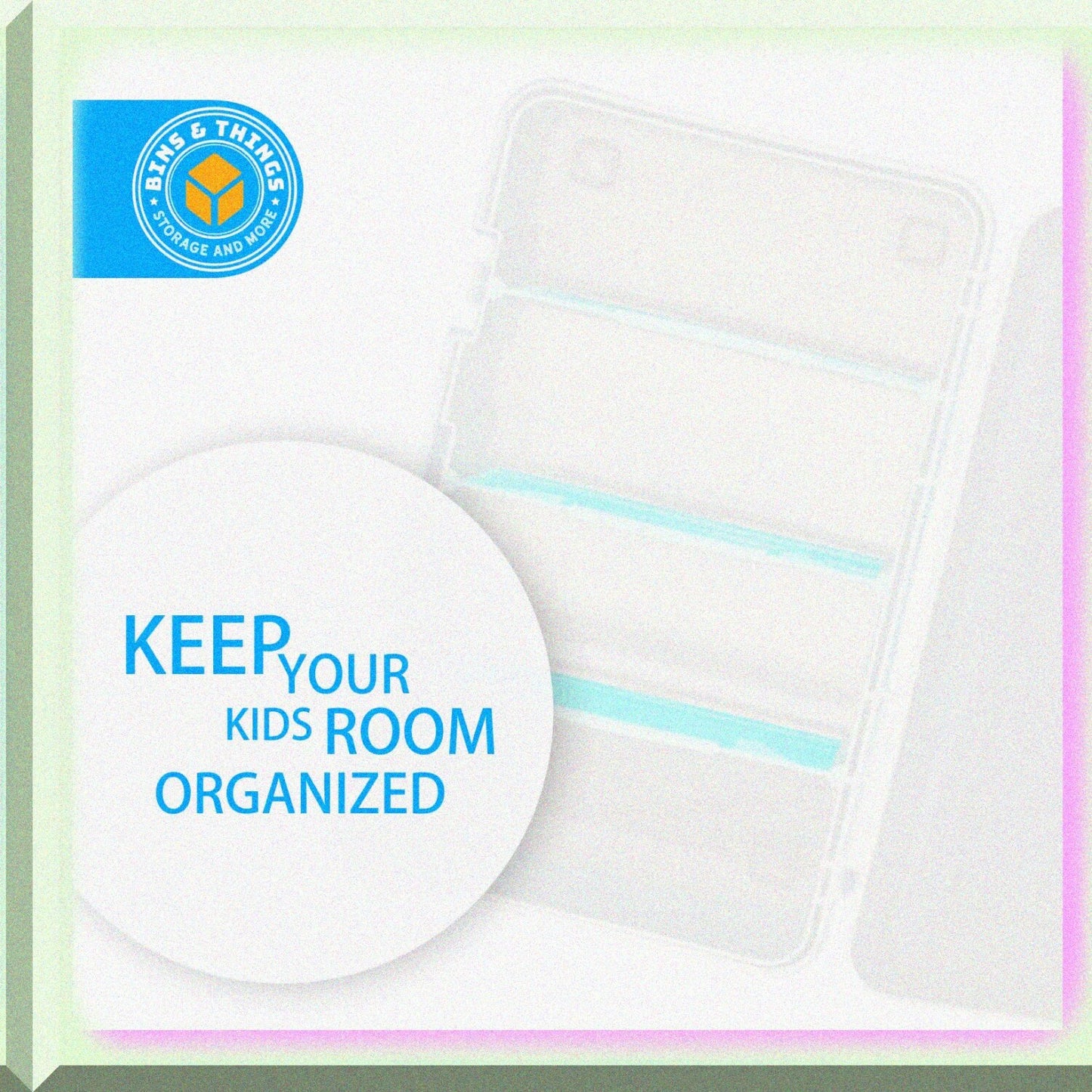 Small Plastic Organizer with 4 Clear Compartments