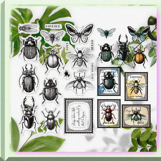 Butterflies and Dragonfly Insect Clear Stamp Set
