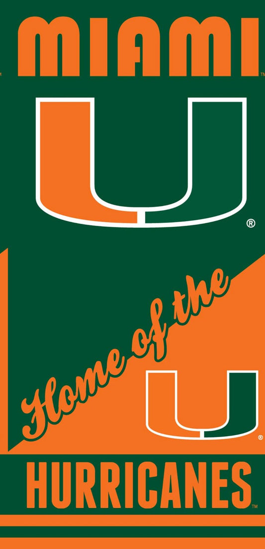 NCAA Miami Hurricanes Beach Towel 28" x 58"