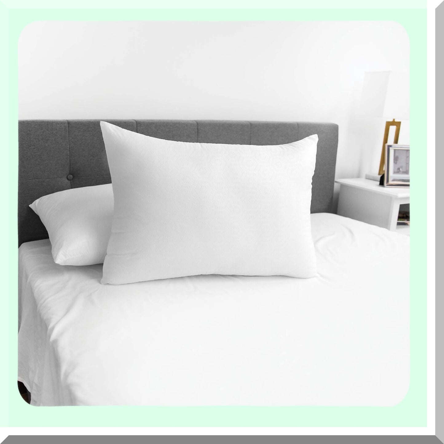 Luxury Cloud Comfort Pillow - Plush SensoSoft Embossed Jumbo Bed Pillow for Ultimate Relaxation and Support, Hypoallergenic, White, 1 Count