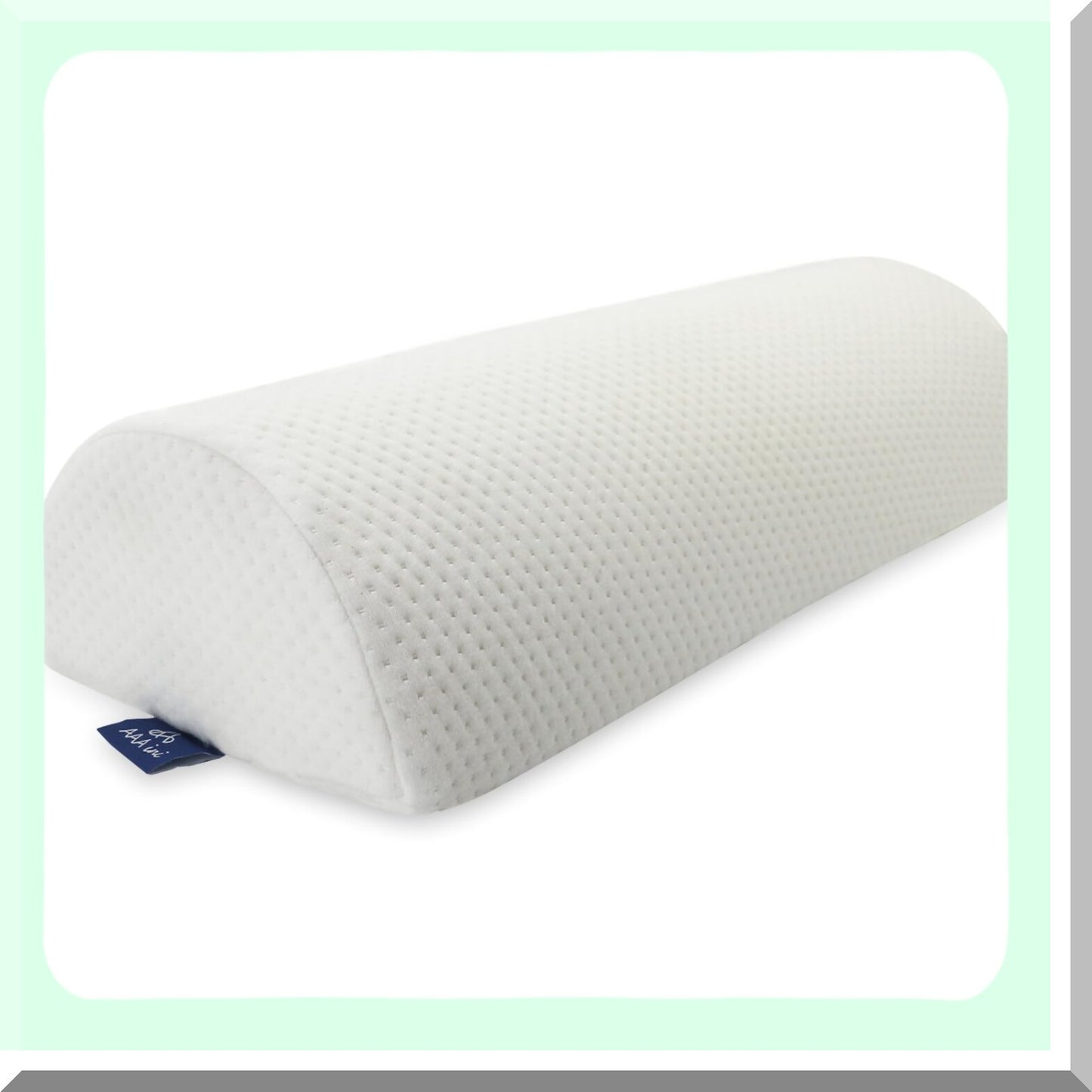 MemoryFoam Relief Knee Pillow - Lumbar Leg Wedge for Side Sleepers - Reducing Head Neck Spine Hip Pressure - Half Moon Bolster Leg Pillow