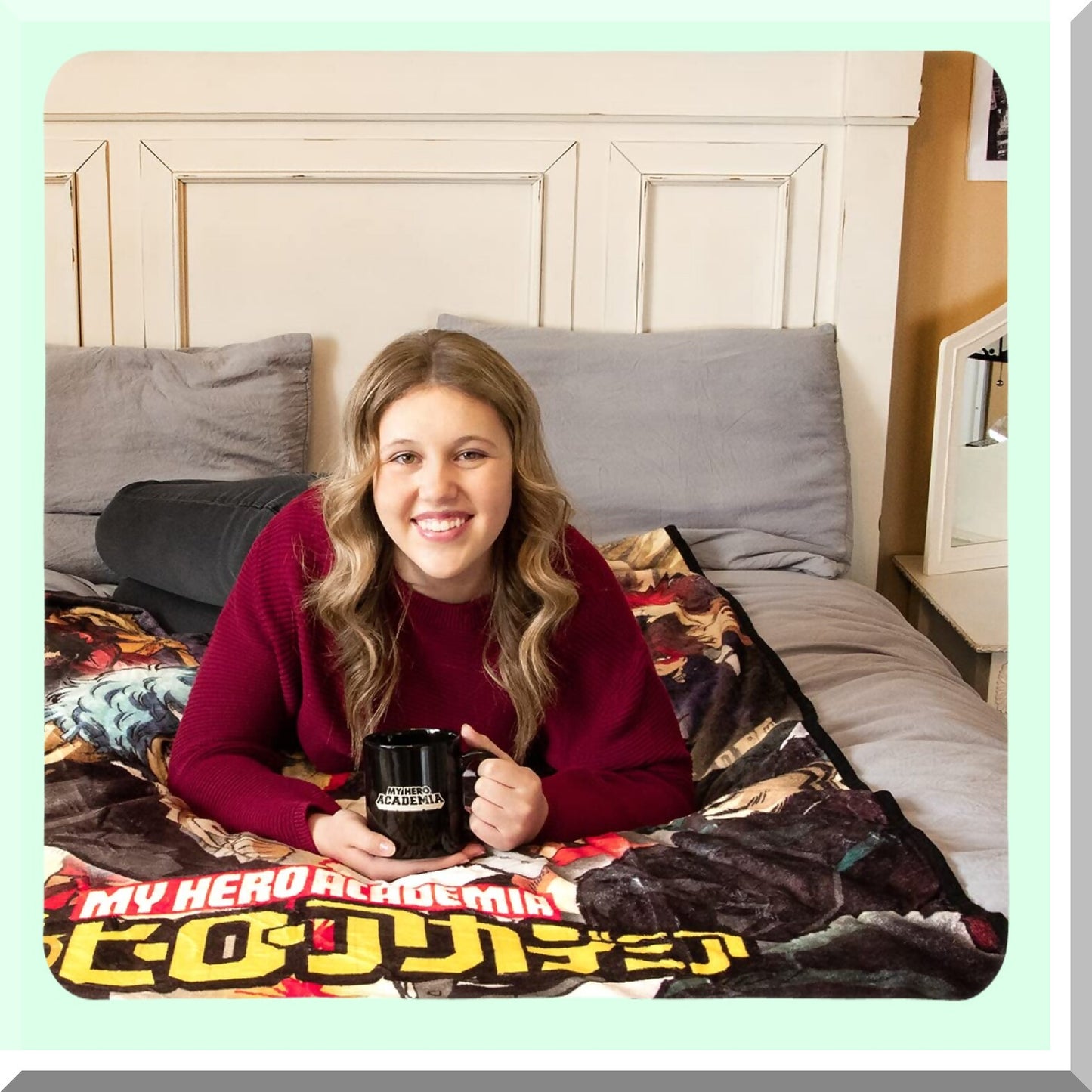 Heroic Clash: Anime Manga Student Heroes vs. Villains Super Plush Fleece Throw Blanket - Black, One Size