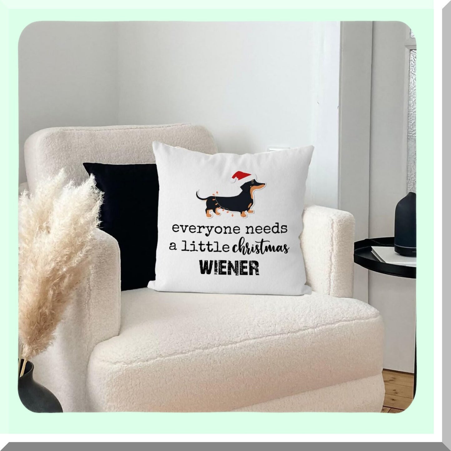 Wiener Dachshund Home Decor Collection - 18x18 Pillow Covers for Women - Dog Lover Gifts - Cute Wiener Dog Throw Pillow Covers