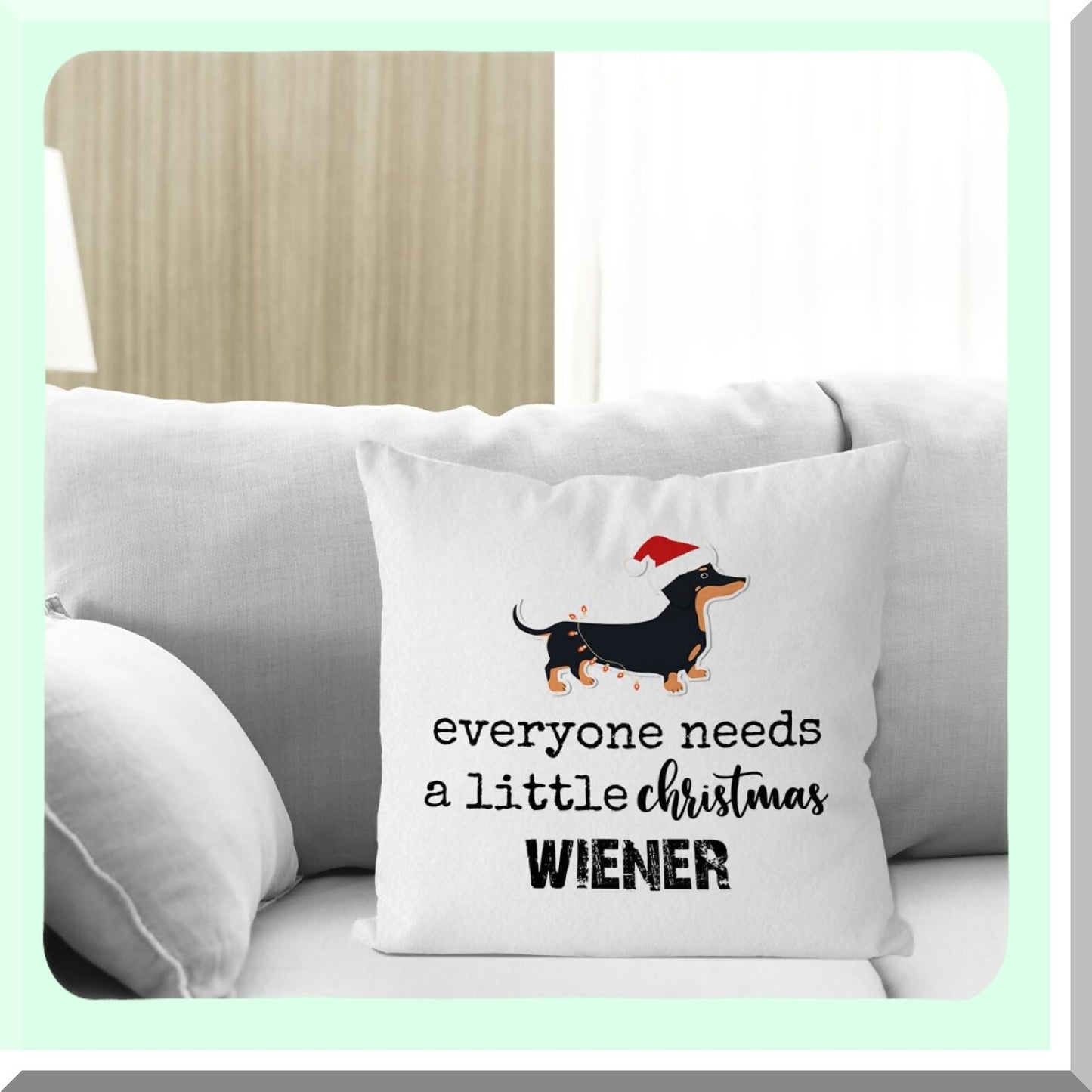 Wiener Dachshund Home Decor Collection - 18x18 Pillow Covers for Women - Dog Lover Gifts - Cute Wiener Dog Throw Pillow Covers