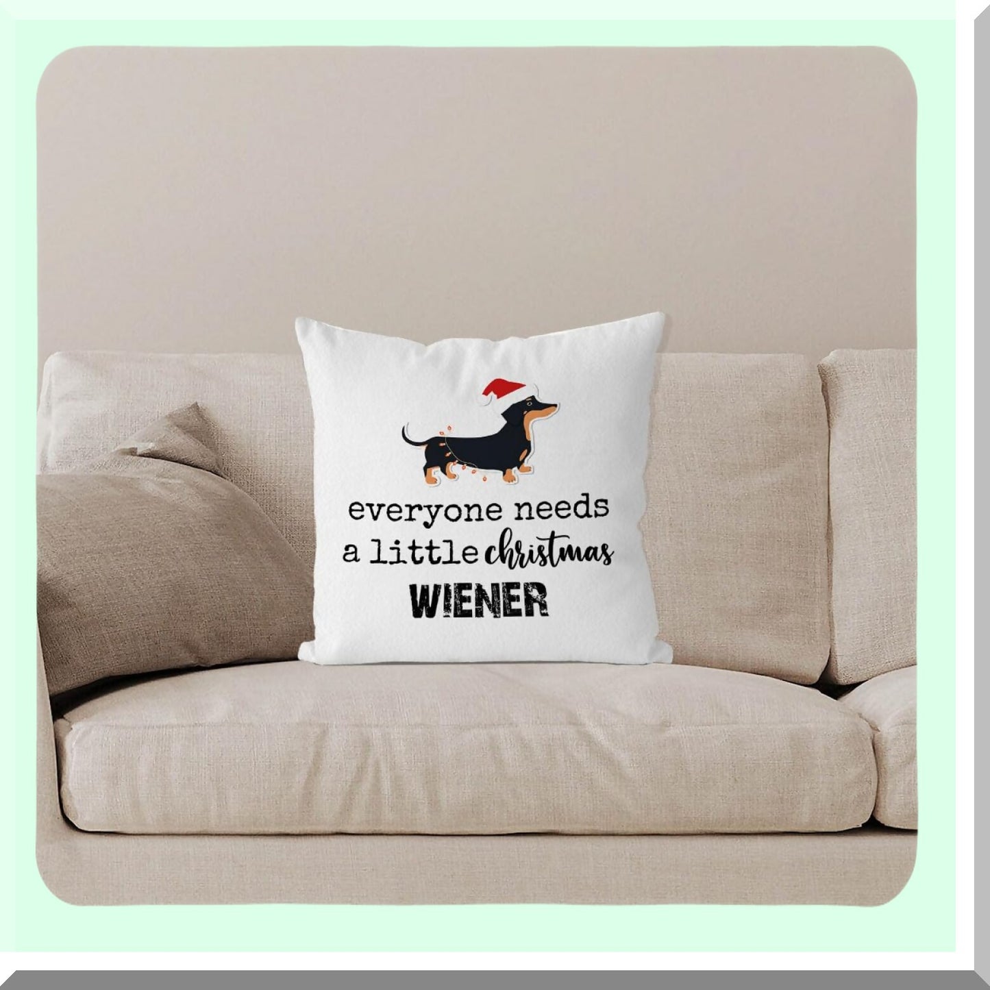 Wiener Dachshund Home Decor Collection - 18x18 Pillow Covers for Women - Dog Lover Gifts - Cute Wiener Dog Throw Pillow Covers