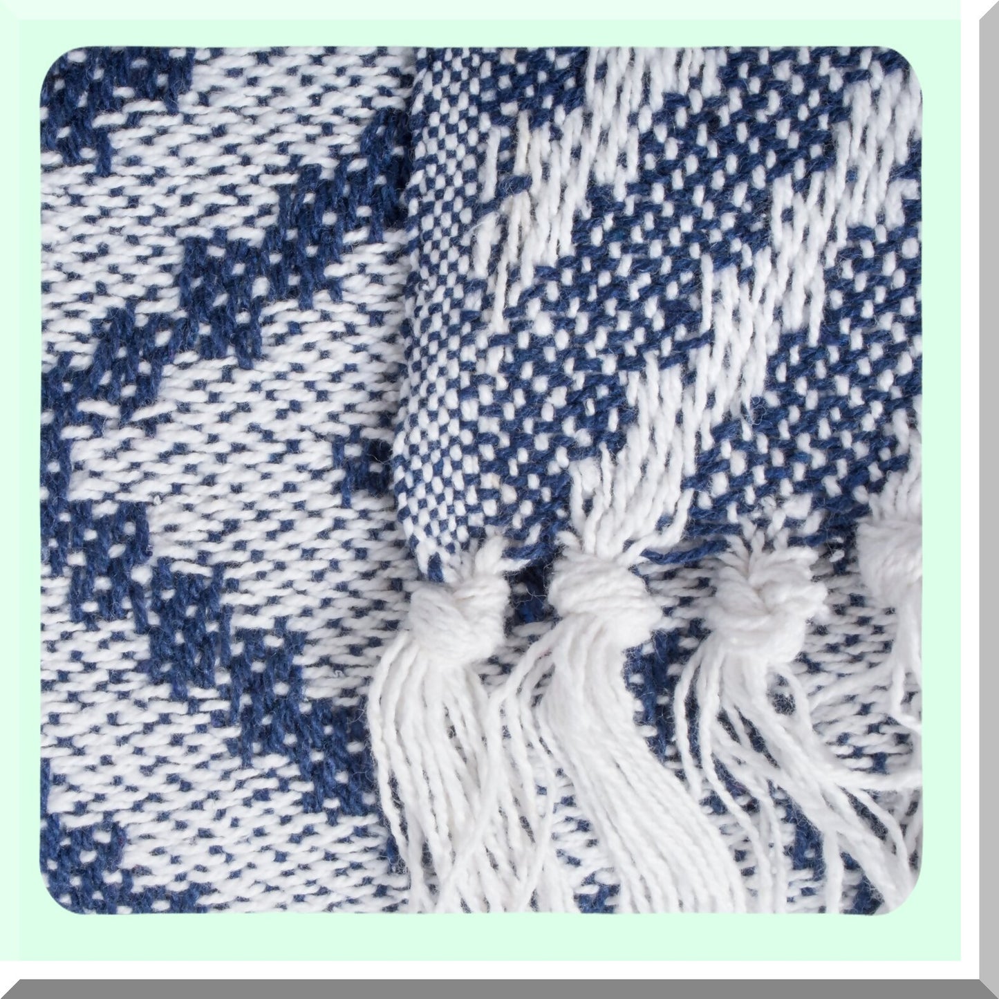 CozyChevron Rustic Farmhouse Throw Blanket - Nautical Blue, Perfect for Chair, Couch, Bed, Picnic, Camping, Beach, or Staying Cozy at Home (50 x 60)