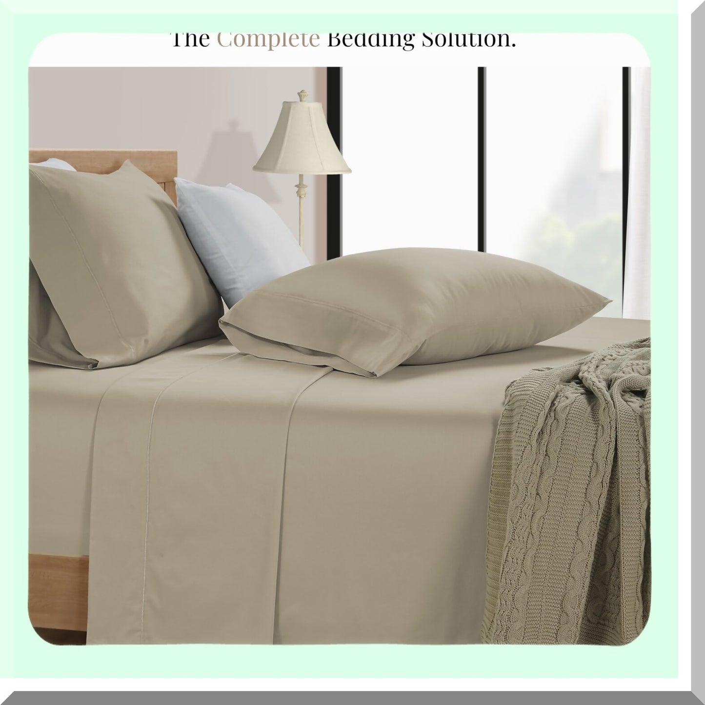 AdjustaLux 600 TC Cotton Split Sheet Set - 5 Piece Luxury Bedding with Deep Pocket, Ultra Soft Pillowcases for Adjustable Beds.