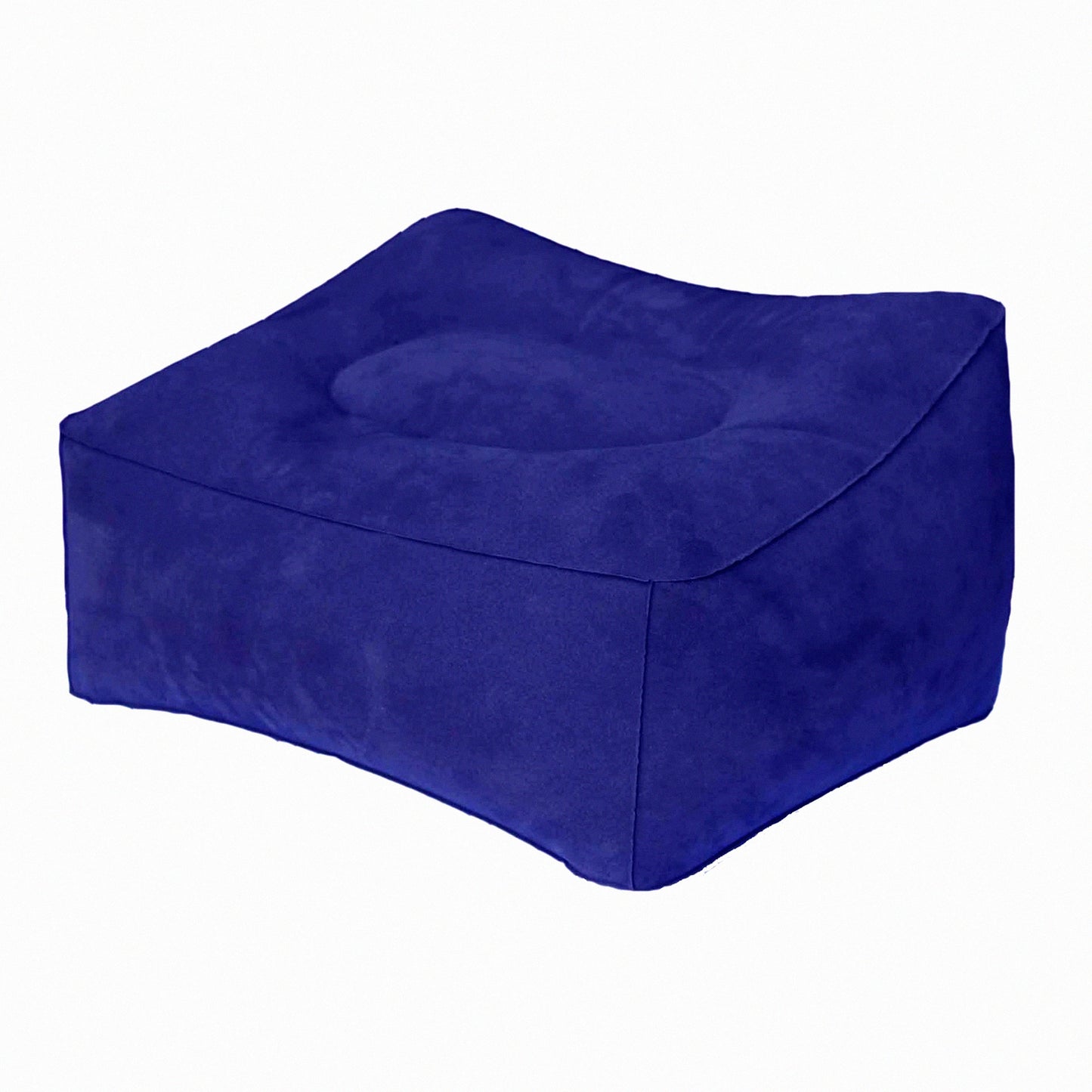 InflateRest Travel Comfort Set - Inflatable Pillow & Foot Rest for Cars, Home, Office, Trains, Airplane - Blue Leg Rest Cushion Kit