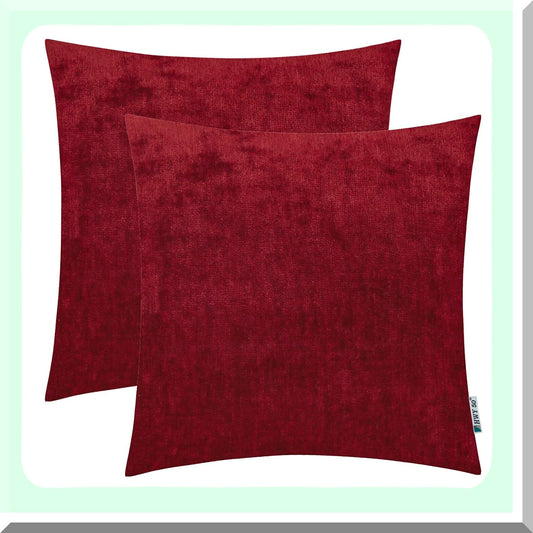 Burgundy Cashmere Comfort Throw Pillow Set 16x16 inches
