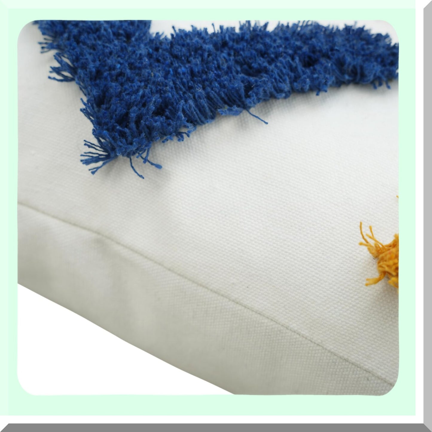 Diamond Tufted Boho Pillow Covers - Blue Yellow Pink Woven Soft Decorative Tels - Modern Geometric Accent Cushion Cover for Bed Couch Sofa Bedroom