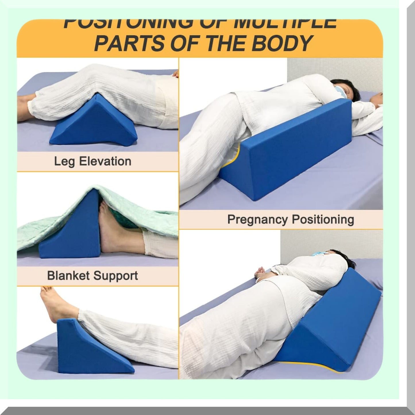 SleepEase Foot Support System - Bed Sheet Raiser & Leg Pain Relief Device. Elevate your comfort with this innovative blanket lifter and foam wedge for toes, knees, and ankles. Perfect for post-surgery recovery and hospital assistance.