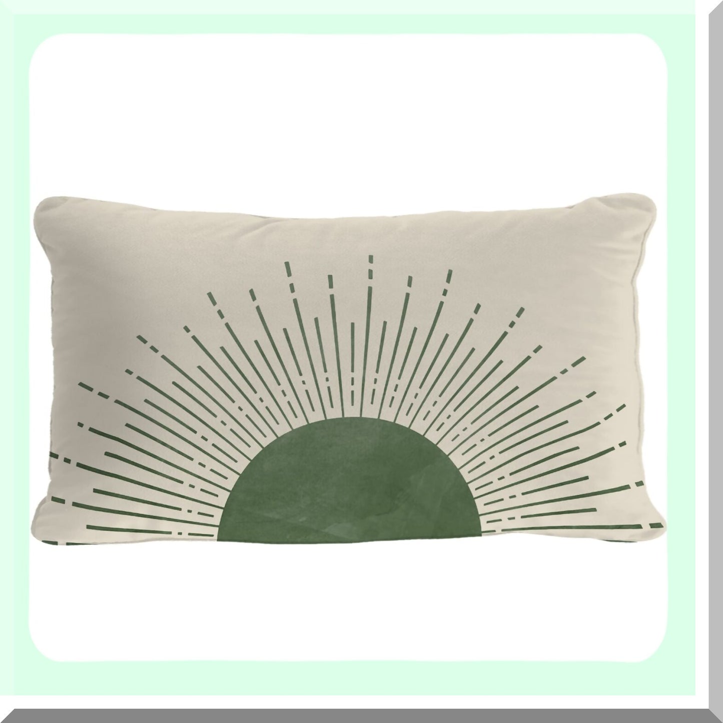 Sunrise Glow Decorative Pillow Cover - Boho Sunset Abstract Room Decor - Soft Girls Bedroom Throw Pillow Case - 12x20 Inch Sunshine Cushion Cover