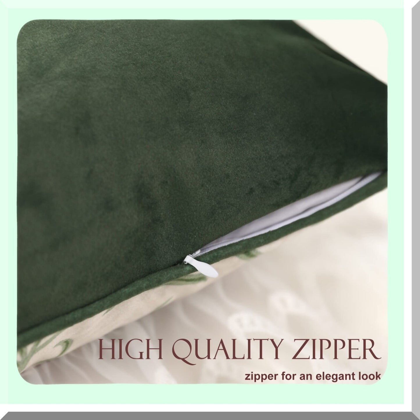 Luxury Velvet Diamond Pattern Lumbar Pillow Cover - Farmhouse Decorative Cushion for Couch & Bed - Designer Vintage Throw Pillow - Khaki 12"x20"