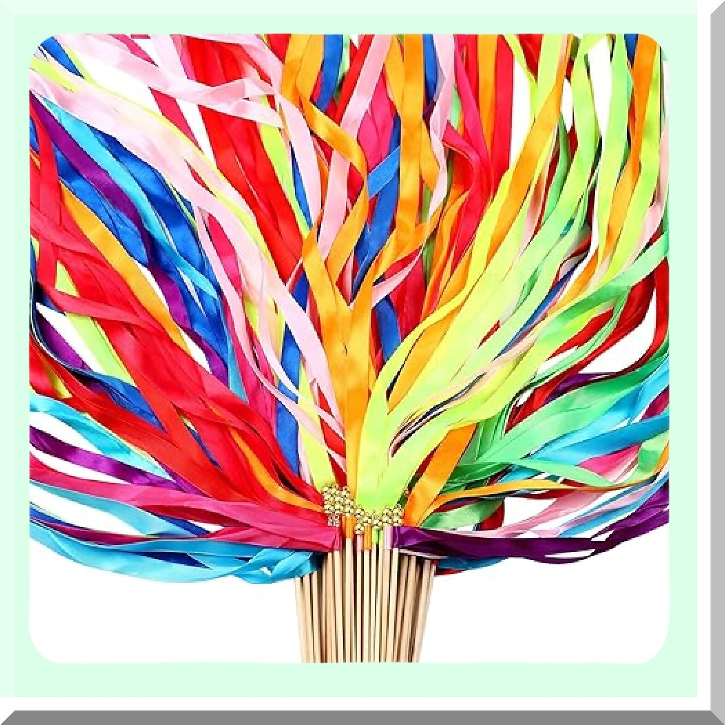 Colorful Ribbon Fairy Wands with Bells for Parties
