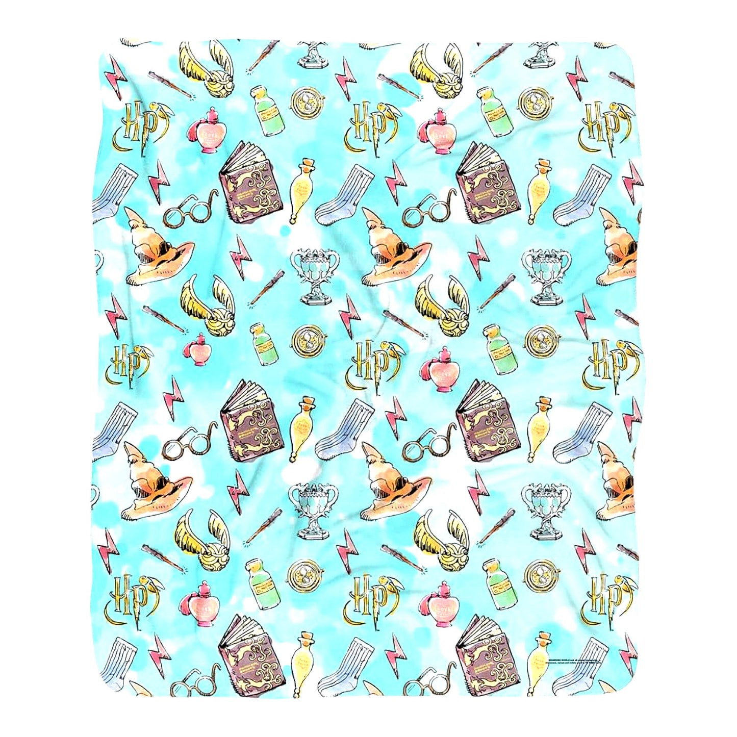 Magic Comfort: Harry Potter Watercolor Sherpa Throw Blanket - 50"x60" Super Soft Silky Touch"