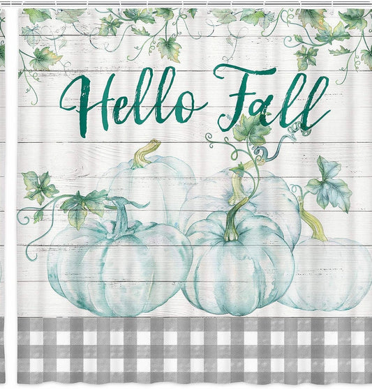 Autumn Pumpkin Thanksgiving Shower Curtain 69x70in