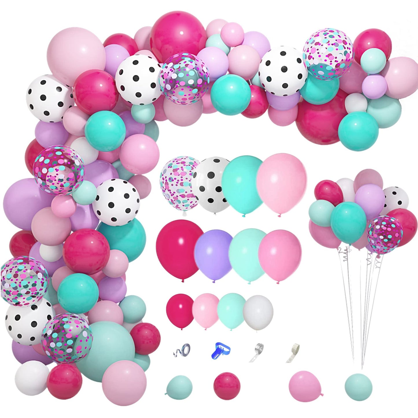 Surprise Party Balloons Garland Kit for Birthdays and Events